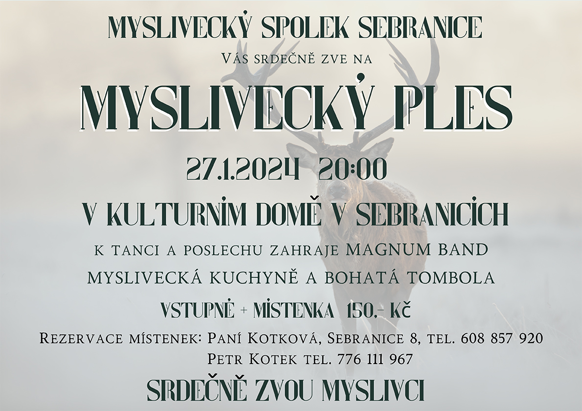 Ples Myslivci 2024